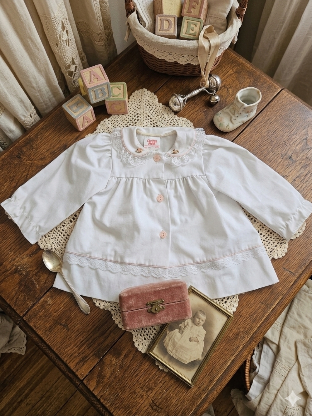 Vintage Baby Long Sleeve Dress – Size 18 Months